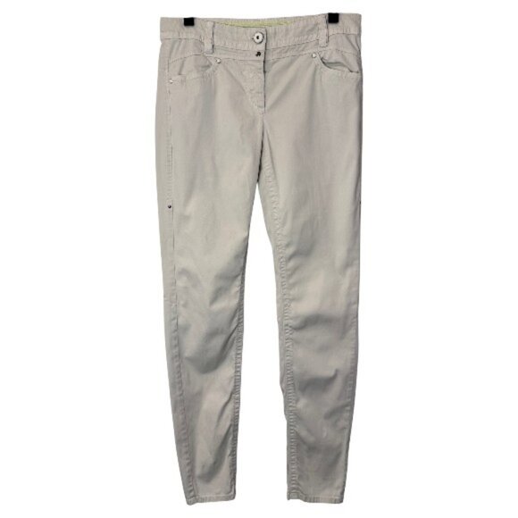 Marc Cain off white tapered straight slim fit pants size 32 - Picture 2 of 7